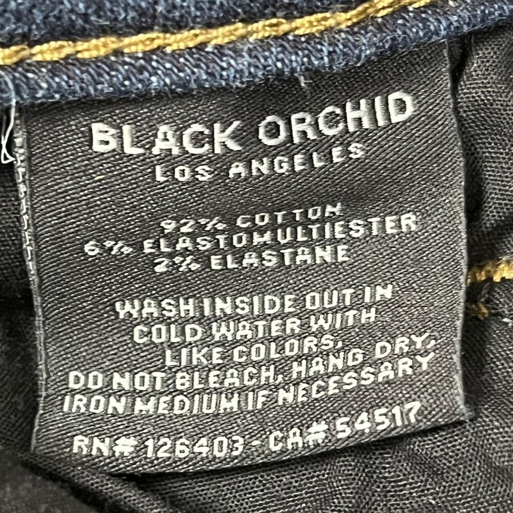 Black Orchid Los Angeles Jude Crop Dark Wash Skinny Jeans Size 26‎ - Picture 4 of 7